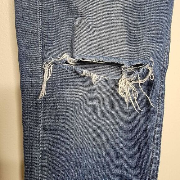 Allsaints Spitalfields Distressed Button fly Medium Wash Denim Jeans 28 - Picture 9 of 11